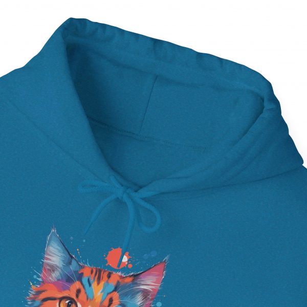 Watercolour Cat Face - Unisex Heavy Blend™ Hooded Sweatshirt - Image 6