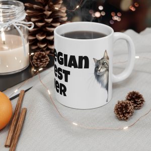 Norwegian Forest Cat Lover - White Ceramic Mug, 11oz