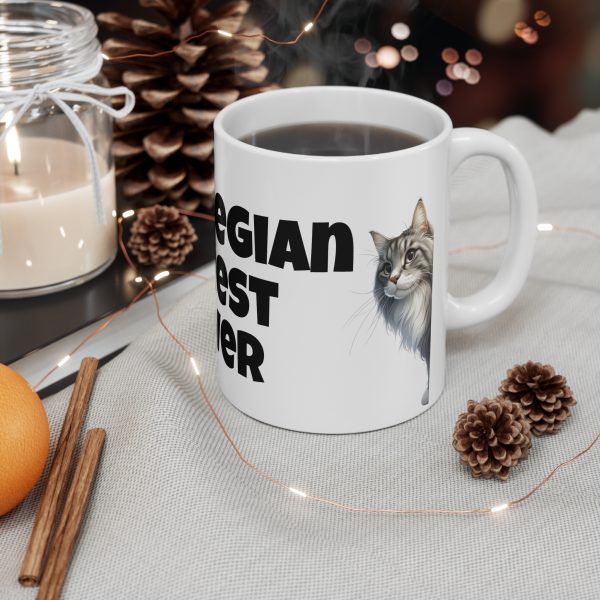 Norwegian Forest Cat Lover - White Ceramic Mug, 11oz
