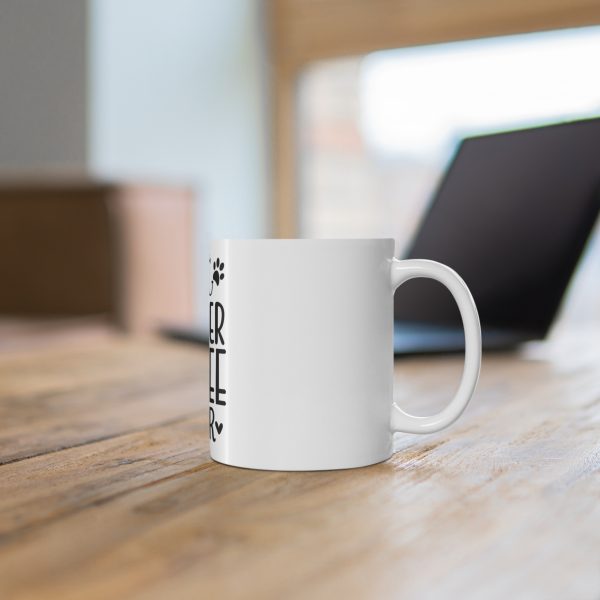 Cat Mother Coffee Lover - White Ceramic Mug, 11oz - Image 6