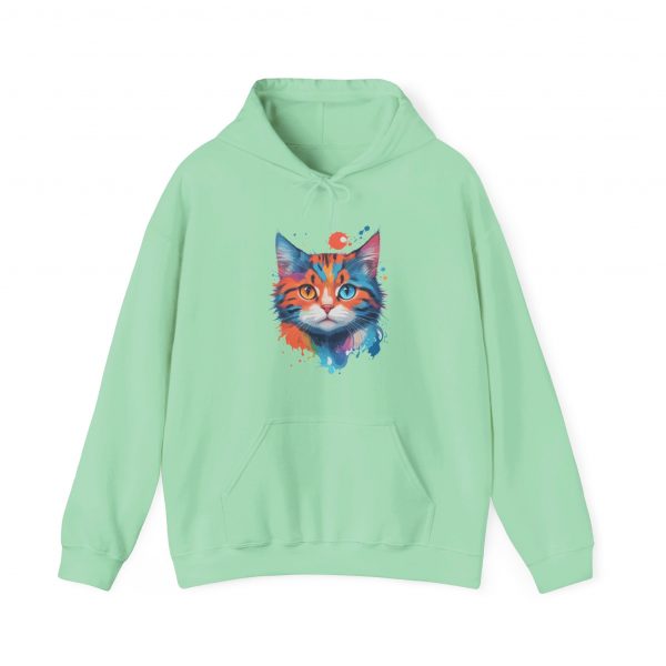 Watercolour Cat Face - Unisex Heavy Blend™ Hooded Sweatshirt - Image 25