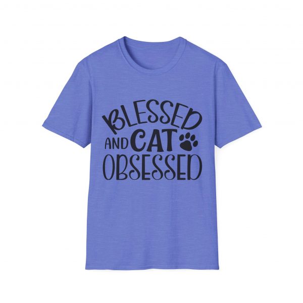 Blessed & Cat Obsessed - Unisex Softstyle T-Shirt - Image 18