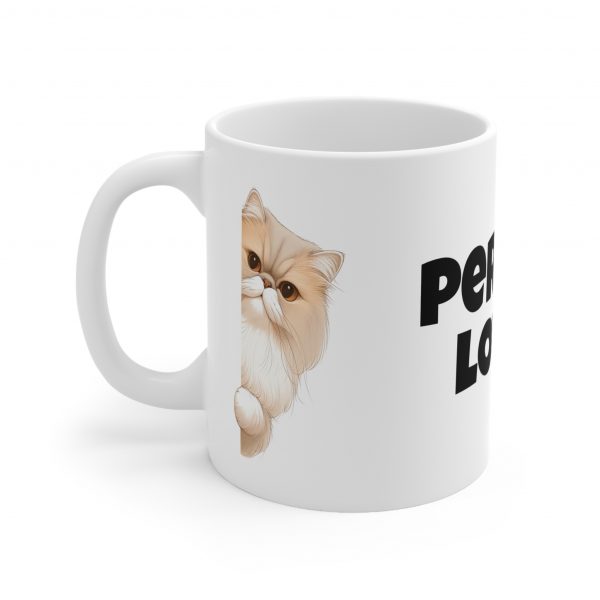 Persian Cat Lover - White Ceramic Mug, 11oz - Image 3