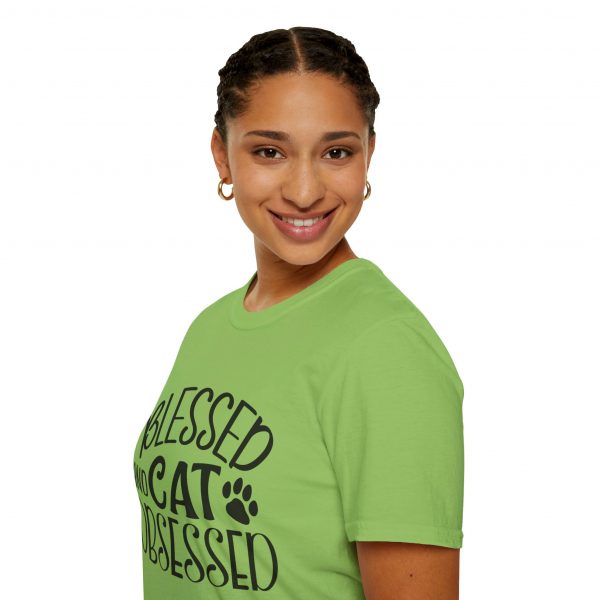 Blessed & Cat Obsessed - Unisex Softstyle T-Shirt - Image 9