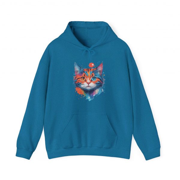 Watercolour Cat Face - Unisex Heavy Blend™ Hooded Sweatshirt - Image 2