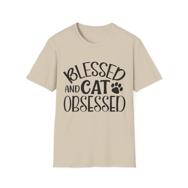 Blessed & Cat Obsessed - Unisex Softstyle T-Shirt - Image 14