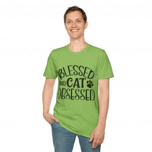 Blessed & Cat Obsessed - Unisex Softstyle T-Shirt