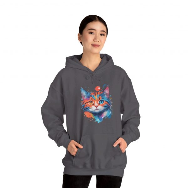 Watercolour Cat Face - Unisex Heavy Blend™ Hooded Sweatshirt - Image 34