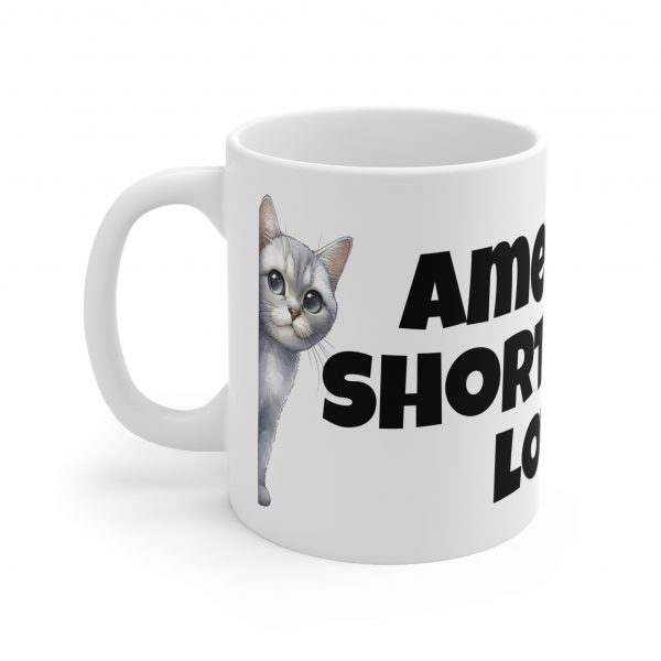 American Shorthaired Cat Lover - White Ceramic Mug, 11oz