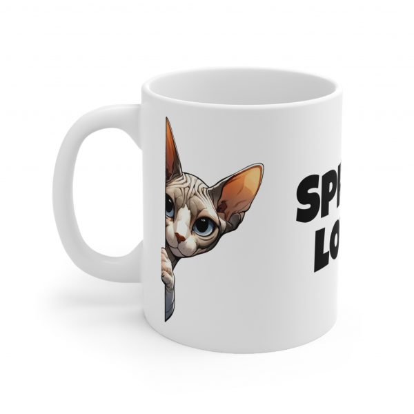 Sphynx Cat Lover - White Ceramic Mug, 11oz - Image 3