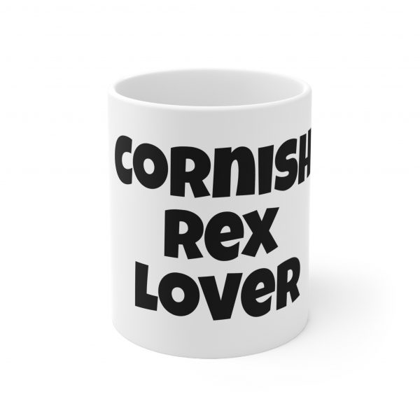 Cornish Rex Cat Lover - White Ceramic Mug, 11oz - Image 2