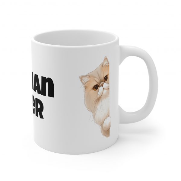 Persian Cat Lover - White Ceramic Mug, 11oz - Image 4