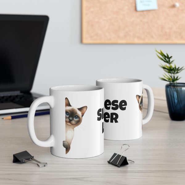 Siamese Cat Lover - White Ceramic Mug, 11oz - Image 5