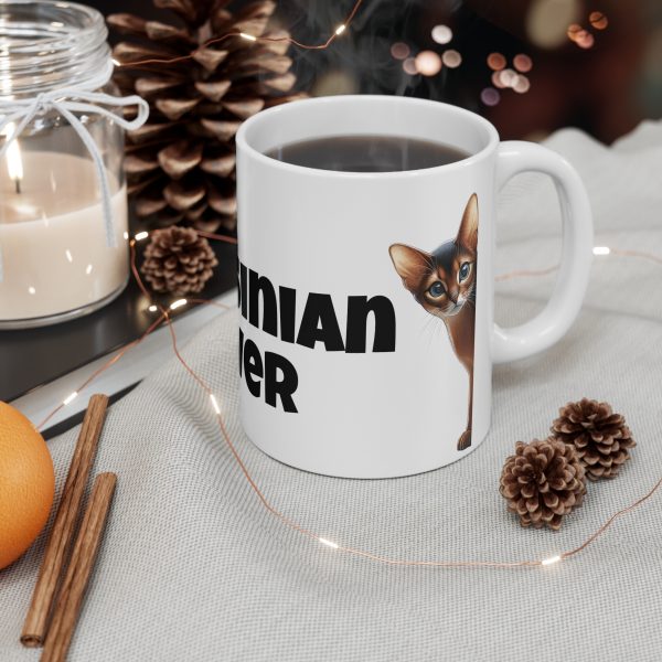 Abyssinian Cat Lover - White Ceramic Mug, 11oz - Image 5