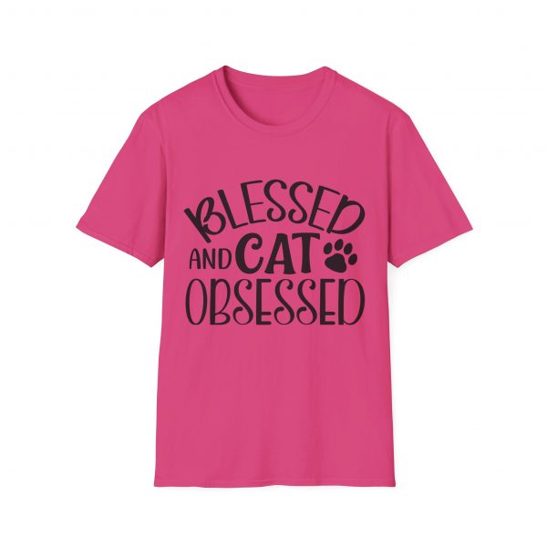 Blessed & Cat Obsessed - Unisex Softstyle T-Shirt - Image 21