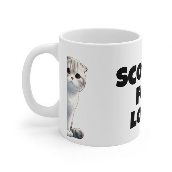 Scottish Fold Cat Lover - White Ceramic Mug, 11oz - Image 3