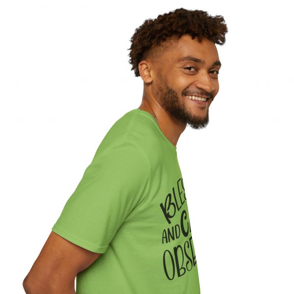 Blessed & Cat Obsessed - Unisex Softstyle T-Shirt - Image 11