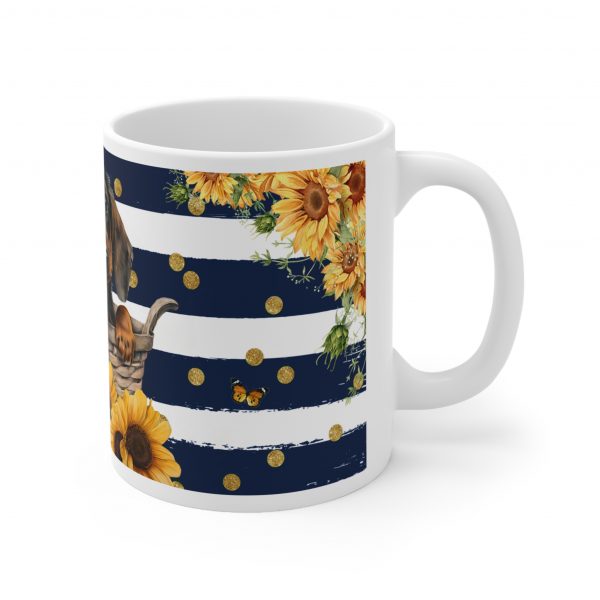 Dachshund Dog/Puppy - White Ceramic Mug, 11oz - Image 3