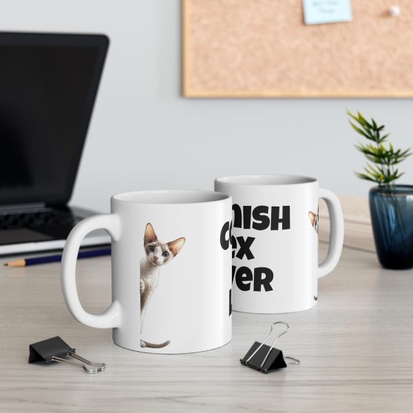 Cornish Rex Cat Lover - White Ceramic Mug, 11oz - Image 6