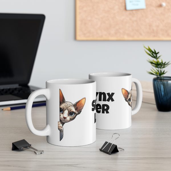Sphynx Cat Lover - White Ceramic Mug, 11oz - Image 5