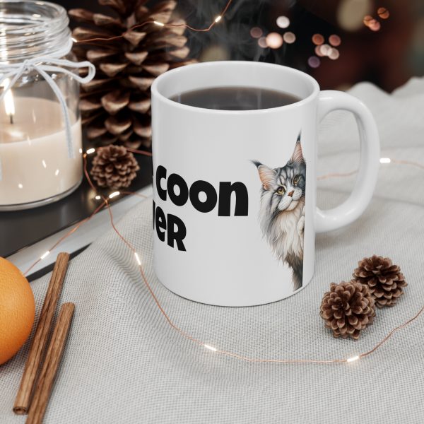 Maine Coon Cat Lover - White Ceramic Mug, 11oz - Image 4