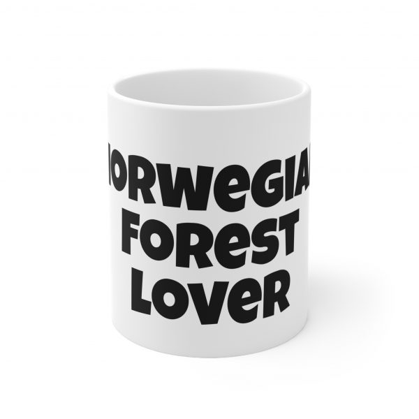 Norwegian Forest Cat Lover - White Ceramic Mug, 11oz - Image 2