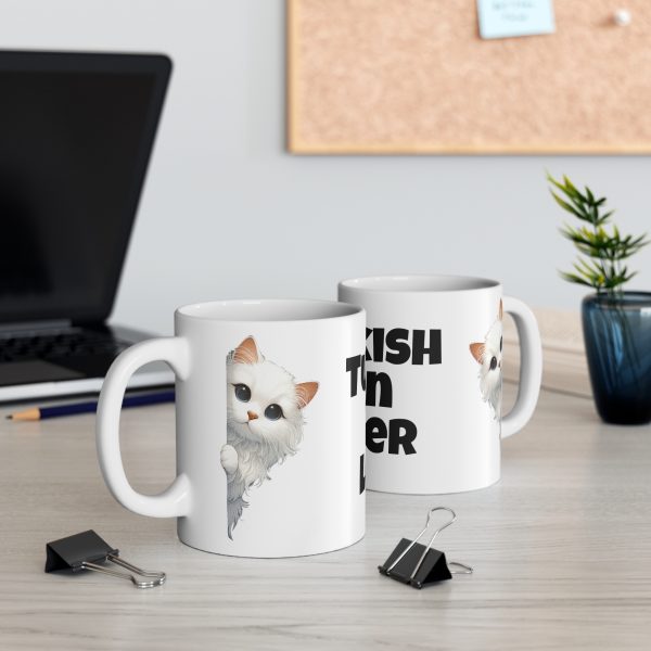 Turkish Van Cat Lover - White Ceramic Mug, 11oz - Image 5