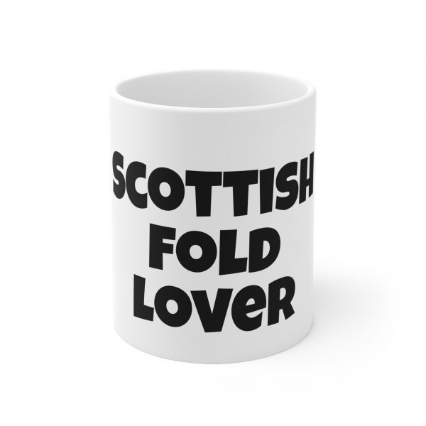 Scottish Fold Cat Lover - White Ceramic Mug, 11oz - Image 2