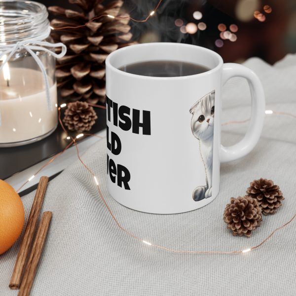 Scottish Fold Cat Lover - White Ceramic Mug, 11oz - Image 5