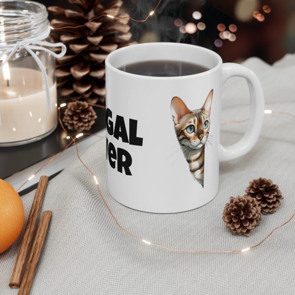 Bengal Cat Lover - White Ceramic Mug, 11oz - Image 5