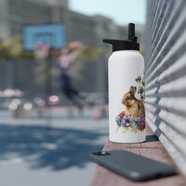 Rabbit Design Two - Stainless Steel Water Bottle, Standard Lid - Image 10