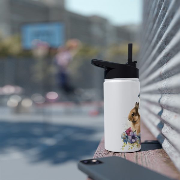 Rabbit Design Two - Stainless Steel Water Bottle, Standard Lid - Image 5