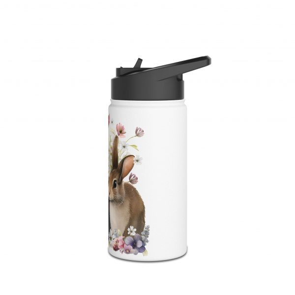 Rabbit Design Five - Stainless Steel Water Bottle, Standard Lid - Image 3