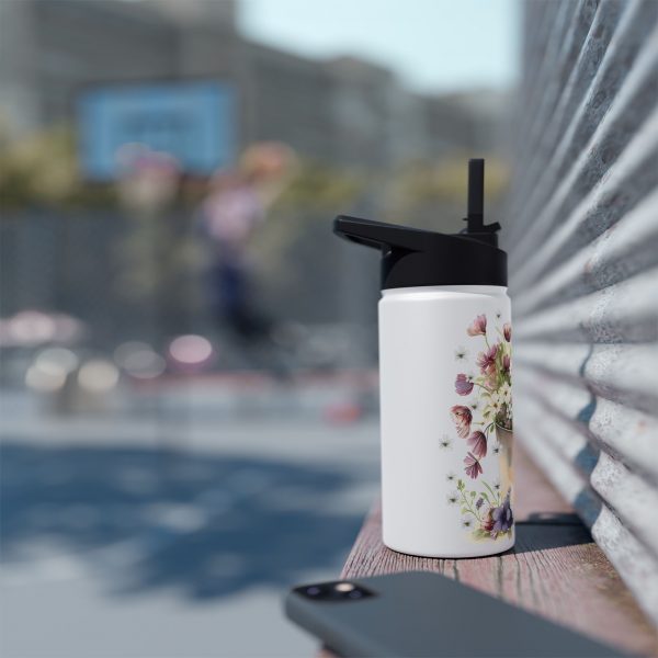 Rabbit Design Five - Stainless Steel Water Bottle, Standard Lid - Image 5