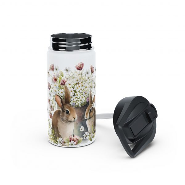 Rabbit Design Three - Stainless Steel Water Bottle, Standard Lid - Image 9