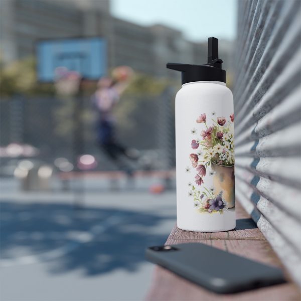 Rabbit Design Five - Stainless Steel Water Bottle, Standard Lid - Image 11