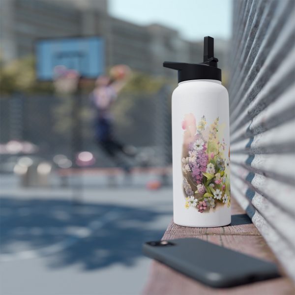 Rabbit Design Six - Stainless Steel Water Bottle, Standard Lid - Image 10