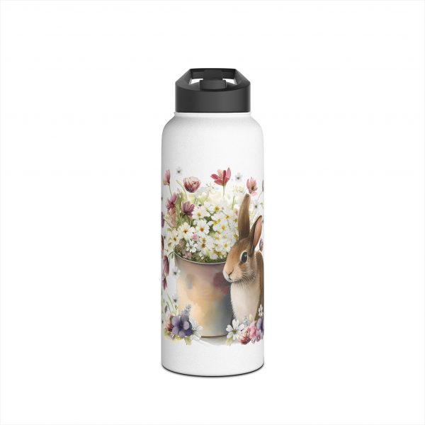 Rabbit Design Five - Stainless Steel Water Bottle, Standard Lid - Image 7