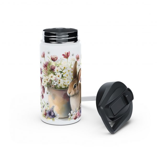 Rabbit Design Five - Stainless Steel Water Bottle, Standard Lid - Image 4