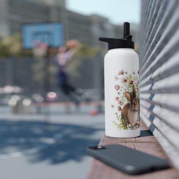 Rabbit Design Three - Stainless Steel Water Bottle, Standard Lid - Image 5