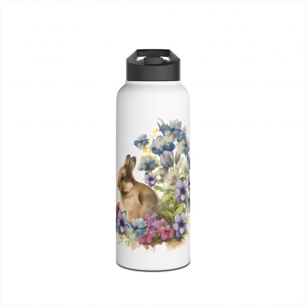 Rabbit Design Two - Stainless Steel Water Bottle, Standard Lid - Image 6
