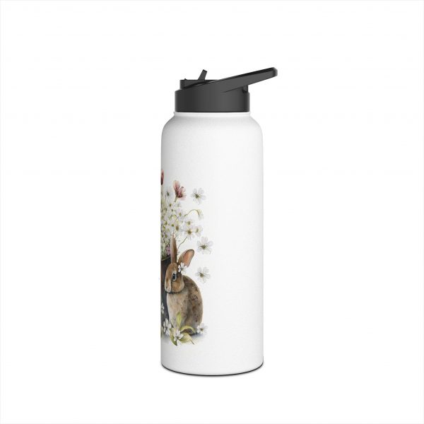 Rabbit Design Three - Stainless Steel Water Bottle, Standard Lid - Image 3