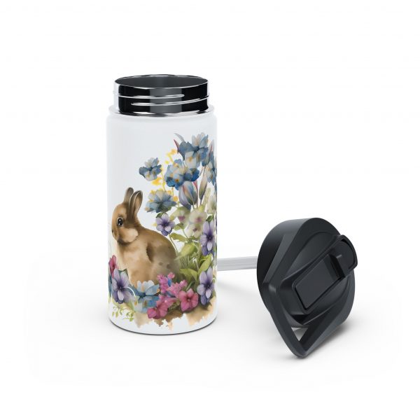 Rabbit Design Two - Stainless Steel Water Bottle, Standard Lid - Image 4