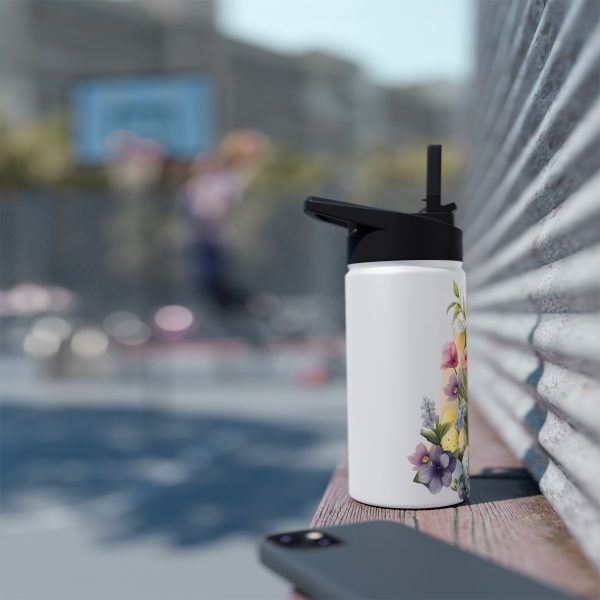 Rabbit Design Four - Stainless Steel Water Bottle, Standard Lid - Image 5