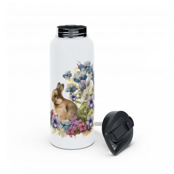 Rabbit Design Two - Stainless Steel Water Bottle, Standard Lid - Image 9