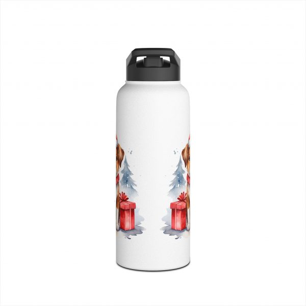 Christmas Dog Design 2 - Stainless Steel Water Bottle, Standard Lid - Image 10