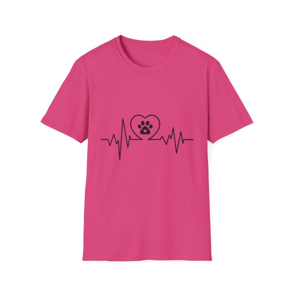 Dog Paw Heartbeats Version 1 - Unisex T-Shirt - Image 49