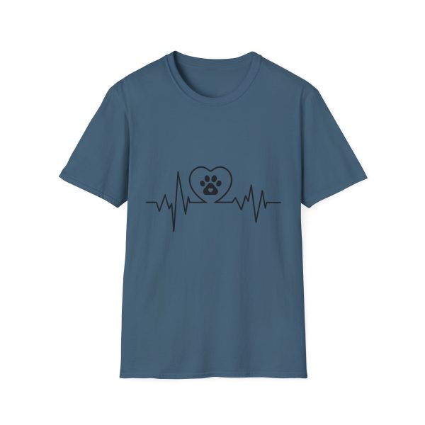 Dog Paw Heartbeats Version 1 - Unisex T-Shirt - Image 5