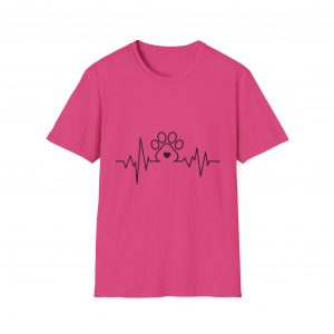 Dog Paw Heartbeats Version 2 - Unisex T-Shirt