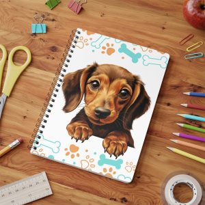 Dachshund Wirobound Softcover Notebook, A5